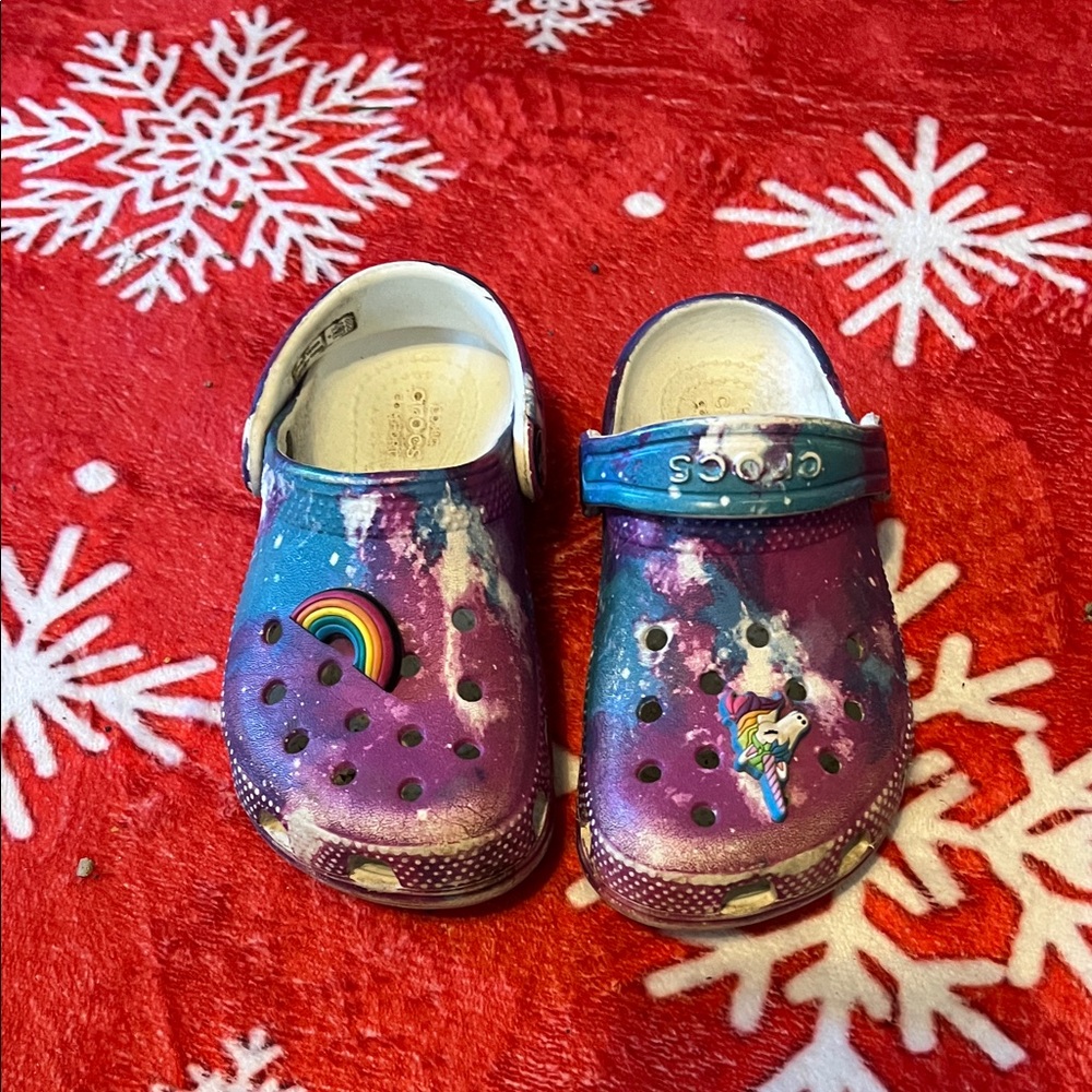 CROCS Kids' Cosmic Sandals - Purple and Blue